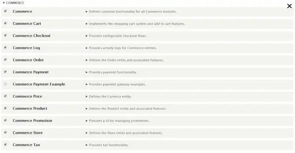 Commerce Modules