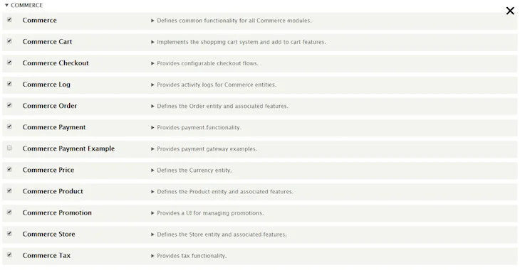 Commerce Modules