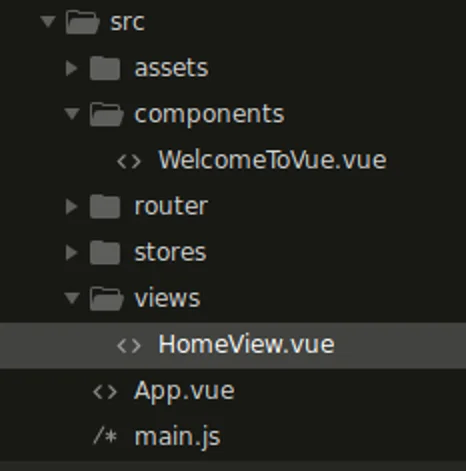 Vue App folder structure